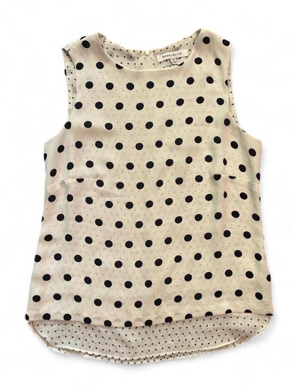 Rose & Olive Polka Dot Sleeveless Blouse